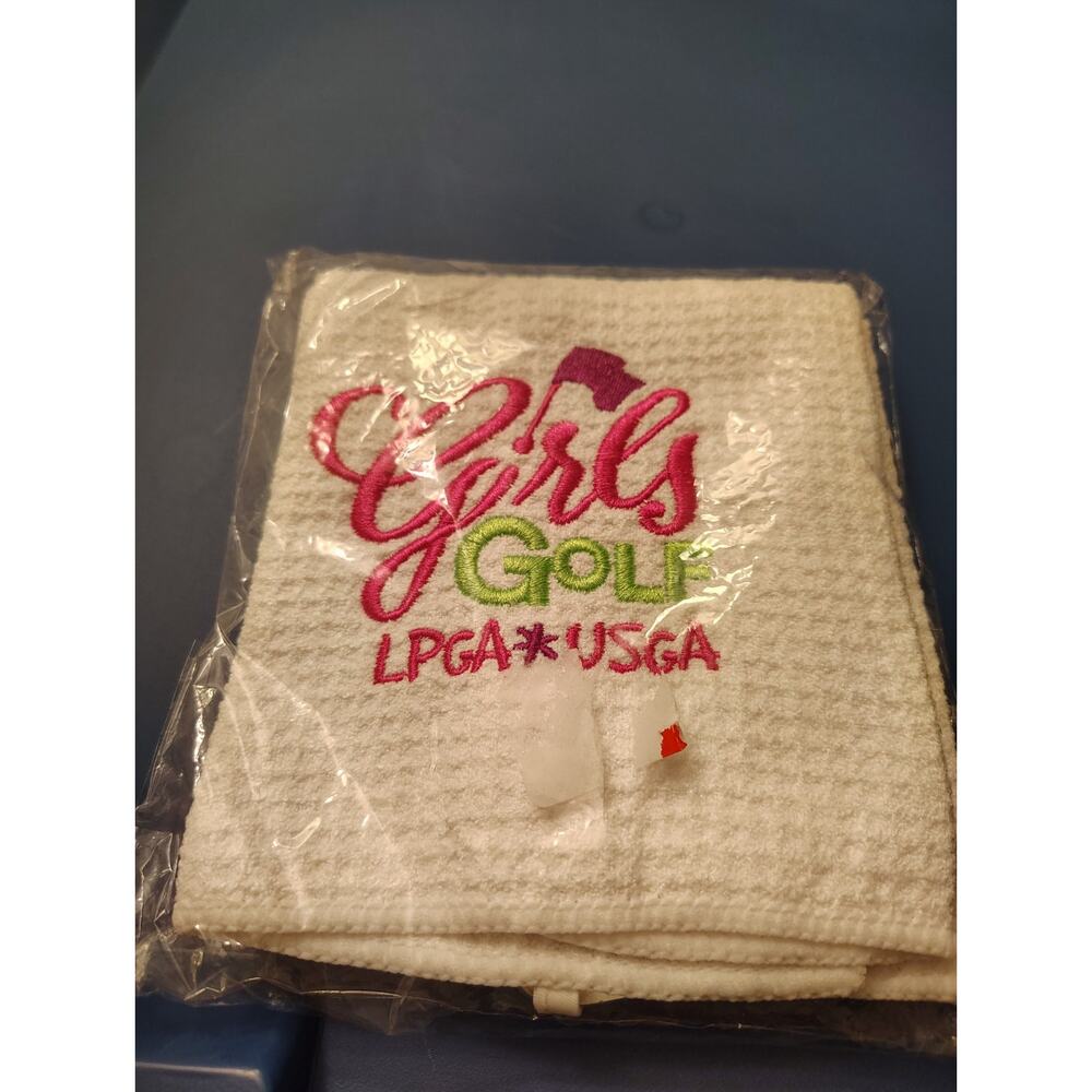 Handmade Girls Golf Embroidered Golf Towel LPGA • USGA 2015 Championship